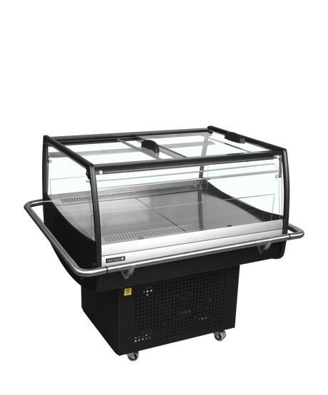 Kühlinsel – 105 L – 900×845×971 mm – Schwarz / Glas - Innenansicht