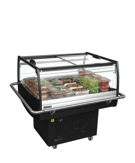 Kühlinsel – 105 L – 900×845×971 mm – Schwarz / Glas - Anwendungsbeispiel