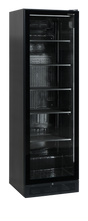 Verkaufskühlschrank – 1 Glastür – 347 L – 595×595×1990 mm – Schwarz – 5 Blech schwarz - Produktansicht