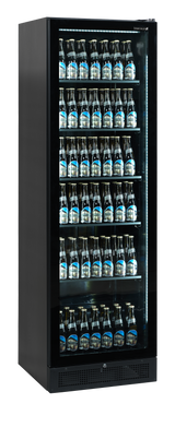 Verkaufskühlschrank – 1 Glastür – 347 L – 595×595×1990 mm – Schwarz – 5 Blech schwarz - Weitere Ansicht