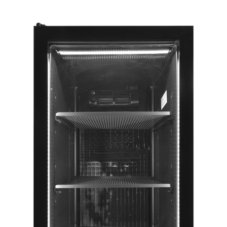 Getränkekühlschrank – 1 Glastür, Linksanschlag – 347 L – 595×595×1990 mm – Schwarz – +2 bis +10 °C - Detail