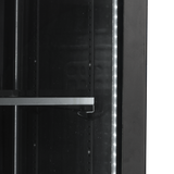 Verkaufskühlschrank – 1 Glastür – 263 L – 595×595×1990 mm – Schwarz – 5 Blech schwarz - Detail