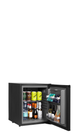 Minibar-Kühlschrank – 1 Tür – 26 L – 402×439×500 mm – Schwarz - Anwendungsbeispiel
