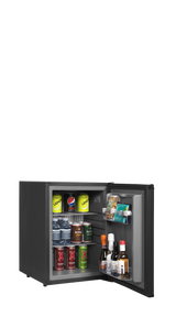 Minibar-Kühlschrank – 1 Tür – 35 L – 402×463×560 mm – Schwarz - Anwendungsbeispiel