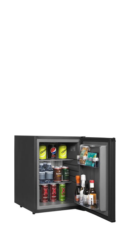 Minibar-Kühlschrank – 1 Tür – 35 L – 402×463×560 mm – Schwarz - Anwendungsbeispiel