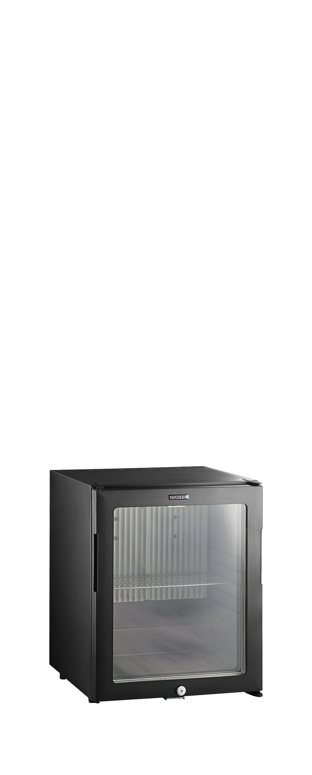 Minibar-Kühlschrank – 1 Glastür – 26 L – 402×429×500 mm – Schwarz - Produktansicht