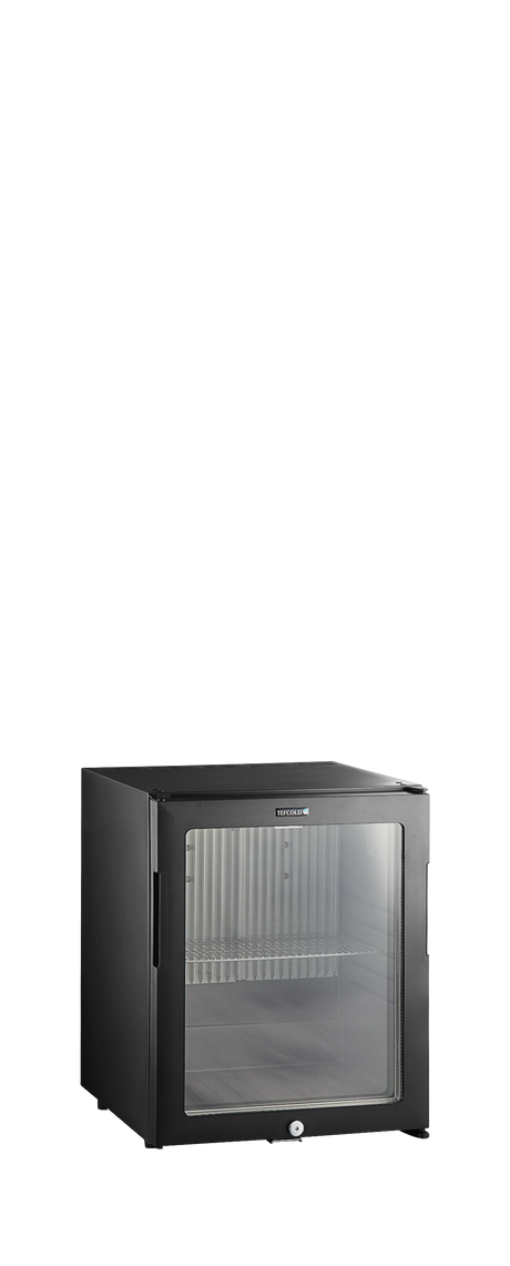 Minibar-Kühlschrank – 1 Glastür – 26 L – 402×429×500 mm – Schwarz - Produktansicht