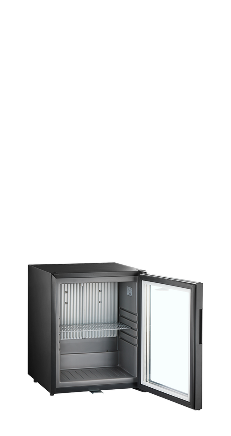 Minibar-Kühlschrank – 1 Glastür – 26 L – 402×429×500 mm – Schwarz - Innenansicht