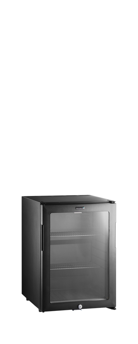 Minibar-Kühlschrank – 1 Glastür – 35 L – 402×453×560 mm – Schwarz - Produktansicht