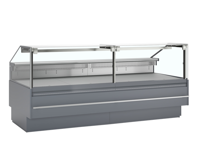 Bedienkühltheke – 654 L – 2548×1120×1190 mm – Grau RAL7015 - Produktansicht