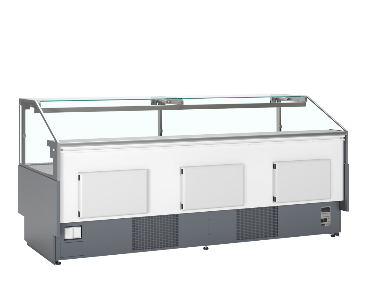 Bedienkühltheke – 654 L – 2548×1120×1190 mm – Grau RAL7015 - Weitere Ansicht