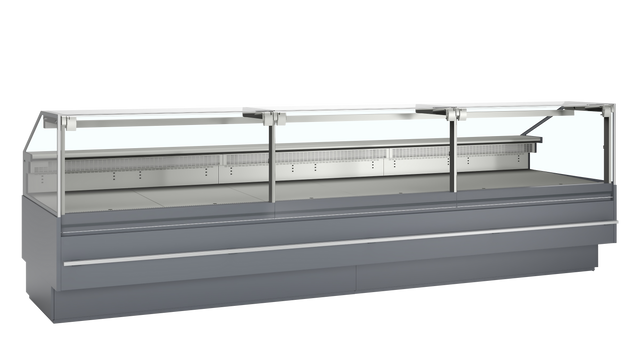 Bedienkühltheke – 982 L – 3798×1120×1190 mm – Grau RAL7015 - Produktansicht