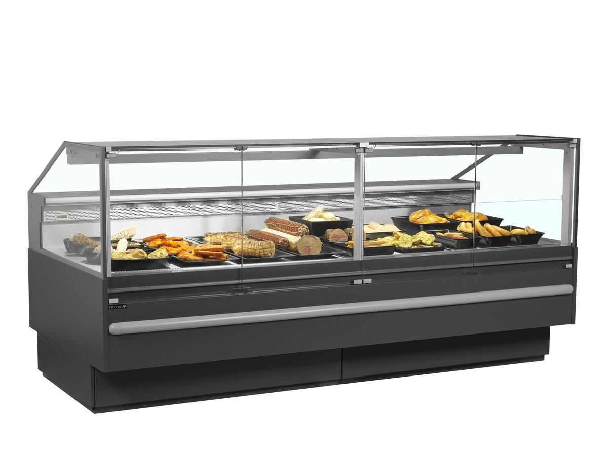 Bedienkühltheke – 627 L – 2548×1120×1190 mm – Grau RAL7015 - Anwendungsbeispiel
