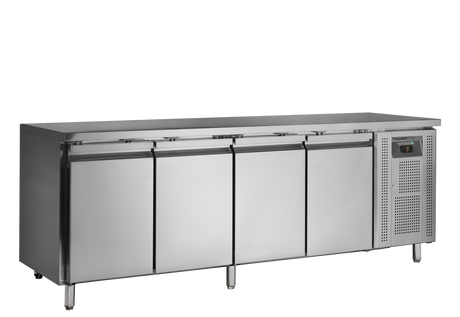 Kühltisch – 4 Türen – 393 L – 2230×700×860 mm – SS 304 - Produktansicht