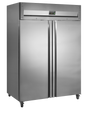 Gewerbegefrierschrank – 2 Türen – 954 L – 1420×875×2090 mm – SS 304 – 6 Tragroste, grau - Produktansicht