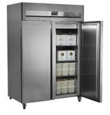 Gewerbegefrierschrank – 2 Türen – 954 L – 1420×875×2090 mm – SS 304 – 6 Tragroste, grau - Anwendungsbeispiel