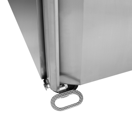 Gewerbegefrierschrank – 2 Türen – 954 L – 1420×875×2090 mm – SS 304 – 6 Tragroste, grau - Detail