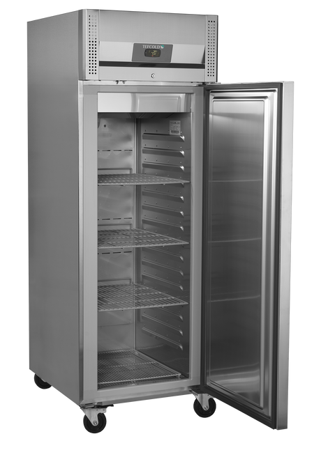 Gewerbegefrierschrank – 1 Tür – 408 L – 740×875×2090 mm – SS 304 – 3 Tragroste, grau - Innenansicht