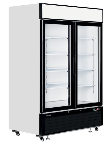 Verkaufsgefrierschrank – 2 Glastüren – 922 L – 1382×805×2065 mm – Weiß – -25 bis -14 °C – 8 – 1200 W - Produktansicht