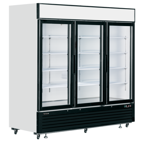 Verkaufsgefrierschrank – 3 Glastüren – 1436 L – 2079×805×2065 mm – Weiß – -25 bis -14 °C – 12 – 1200 W - Produktansicht