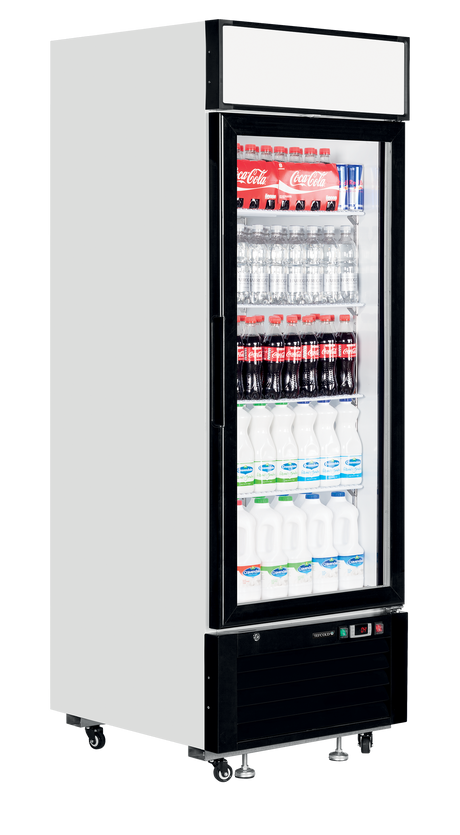 Verkaufskühlschrank – 1 Glastür – 405 L – 685×805×2065 mm – Weiß – 5 - Anwendungsbeispiel