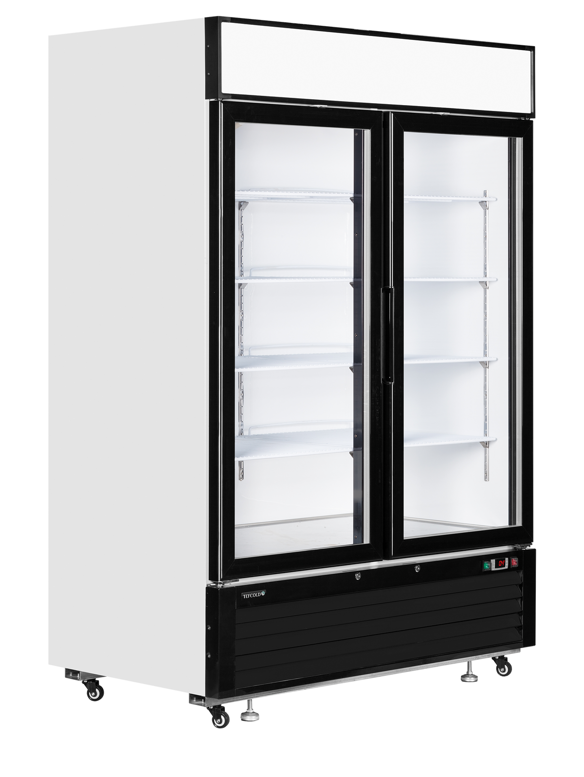 Verkaufskühlschrank – 2 Glastüren – 922 L – 1382×805×2065 mm – Weiß – 10 - Produktansicht