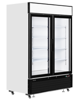 Verkaufskühlschrank – 2 Glastüren – 922 L – 1382×805×2065 mm – Weiß – 10 - Produktansicht