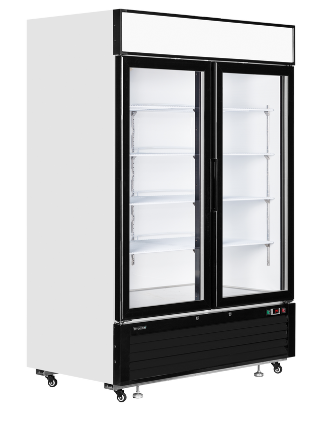 Verkaufskühlschrank – 2 Glastüren – 922 L – 1382×805×2065 mm – Weiß – 10 - Produktansicht