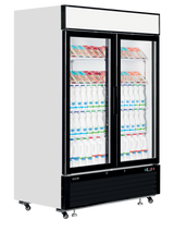 Verkaufskühlschrank – 2 Glastüren – 922 L – 1382×805×2065 mm – Weiß – 10 - Anwendungsbeispiel