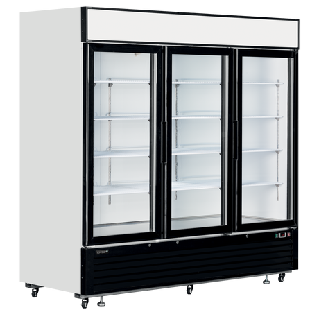 Verkaufskühlschrank – 3 Glastüren – 1436 L – 2079×805×2065 mm – Weiß – 15 - Produktansicht