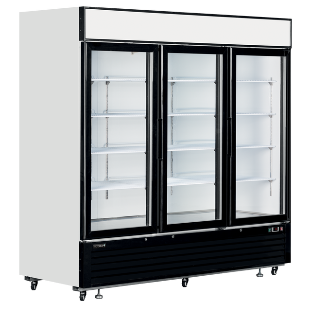 Verkaufskühlschrank – 3 Glastüren – 1436 L – 2079×805×2065 mm – Weiß – 15 - Produktansicht