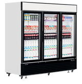 Verkaufskühlschrank – 3 Glastüren – 1436 L – 2079×805×2065 mm – Weiß – 15 - Anwendungsbeispiel