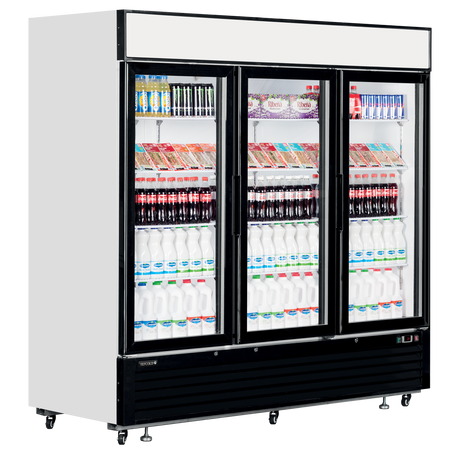 Verkaufskühlschrank – 3 Glastüren – 1436 L – 2079×805×2065 mm – Weiß – 15 - Anwendungsbeispiel