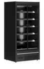 Wandkühlregal – 2 Glastüren – 555 L – 1017×805×2095 mm – Schwarz RAL9005 - Produktansicht