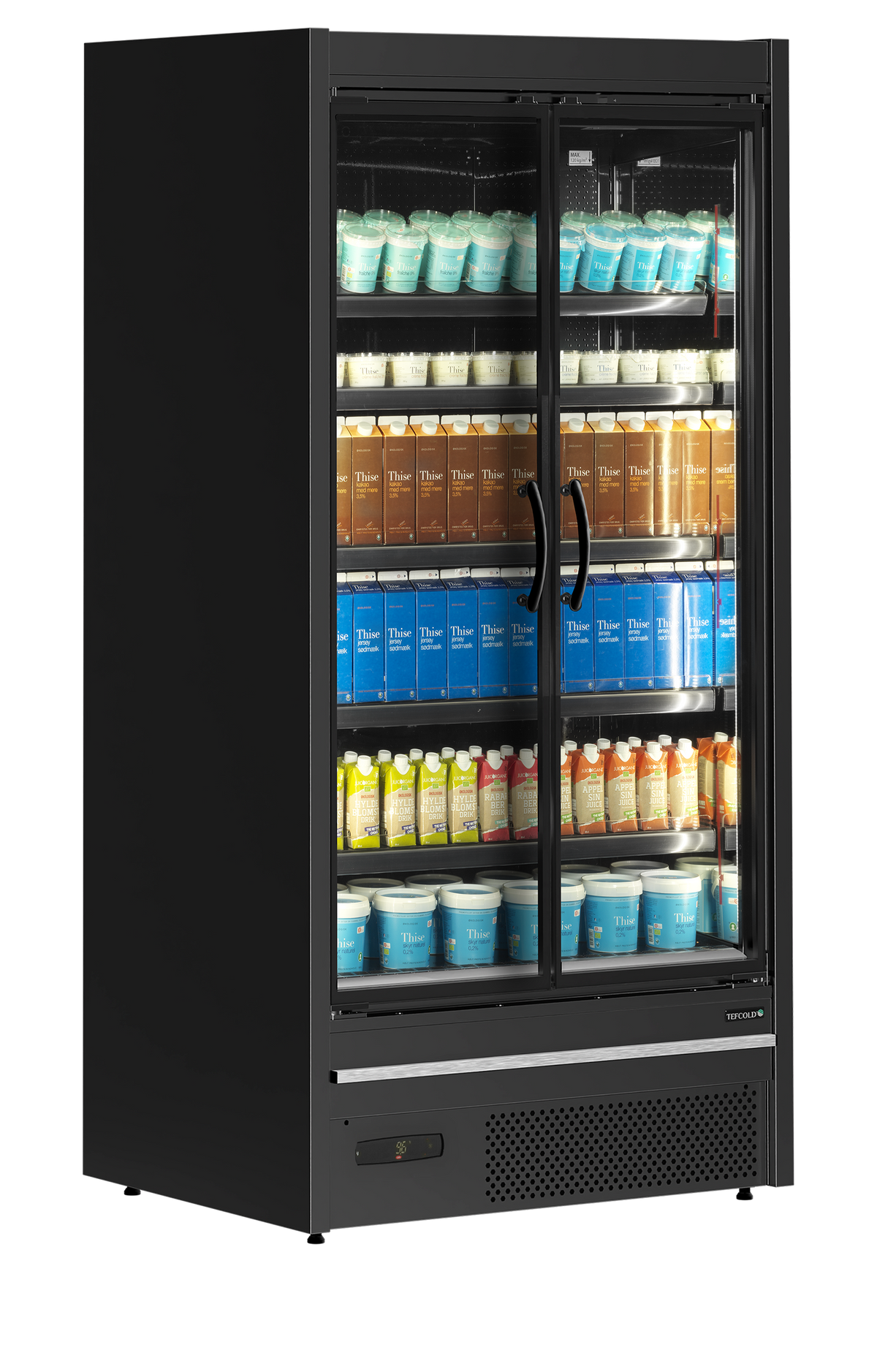 Wandkühlregal – 2 Glastüren – 555 L – 1017×805×2095 mm – Schwarz RAL9005 - Anwendungsbeispiel