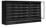 Wandkühlregal – 6 Glastüren – 2220 L – 3830×805×2095 mm – Schwarz RAL9005 - Innenansicht