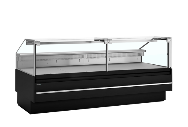 Bedienkühltheke – 654 L – 2548×1120×1190 mm – Schwarz RAL9005 - Produktansicht
