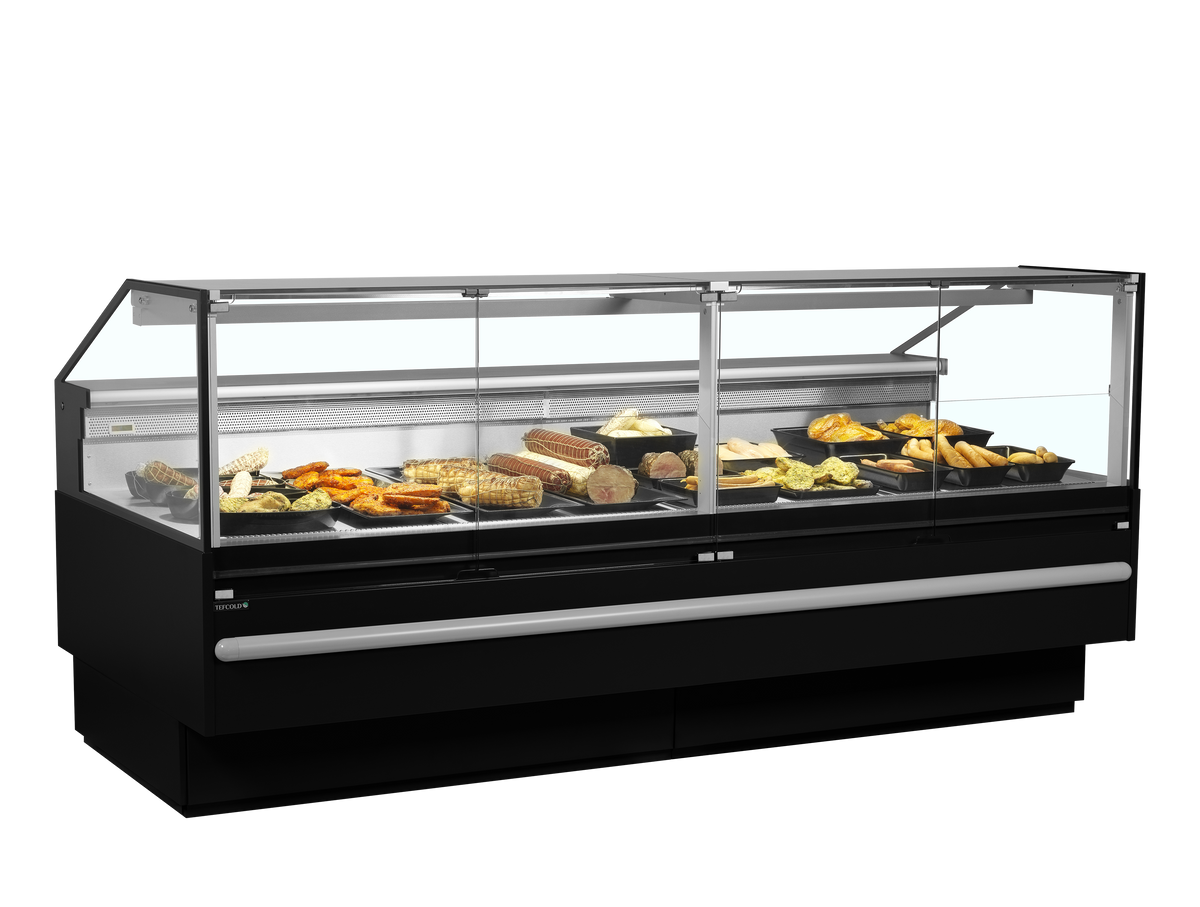 Bedienkühltheke – 627 L – 2548×1120×1190 mm – Schwarz RAL9005 - Anwendungsbeispiel