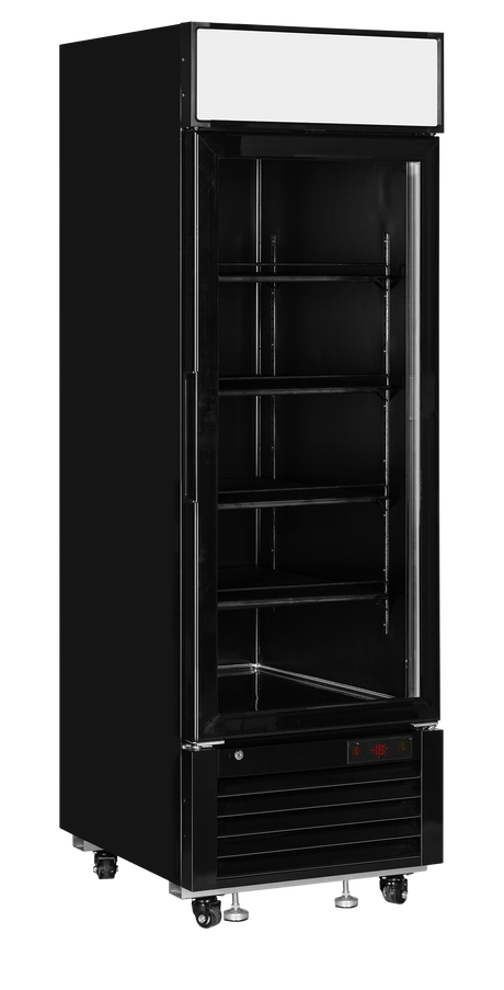 Verkaufsgefrierschrank – 1 Glastür – 405 L – 685×805×2065 mm – Schwarz RAL9005 – -25 bis -14 °C – 4 – 650 W - Produktansicht