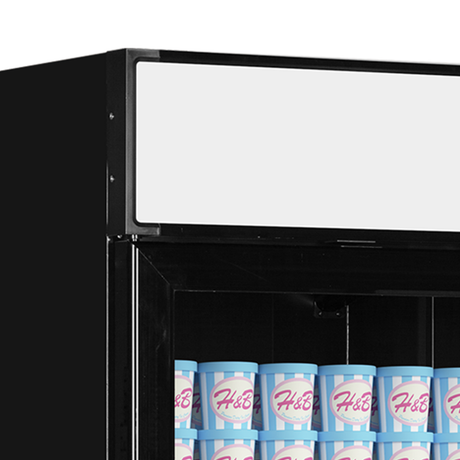 Verkaufsgefrierschrank – 1 Glastür – 405 L – 685×805×2065 mm – Schwarz RAL9005 – -25 bis -14 °C – 4 – 650 W - Detail