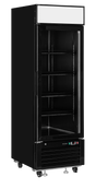 Verkaufskühlschrank – 1 Glastür – 405 L – 685×805×2065 mm – Schwarz RAL9005 – 5 - Produktansicht