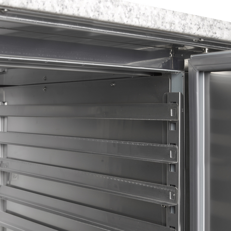 Pizzakühltisch mit Kühlaufsatz – 2 Türen – 370 L – 2045×800×1448 mm – SS 201 / SS 304 - Detail