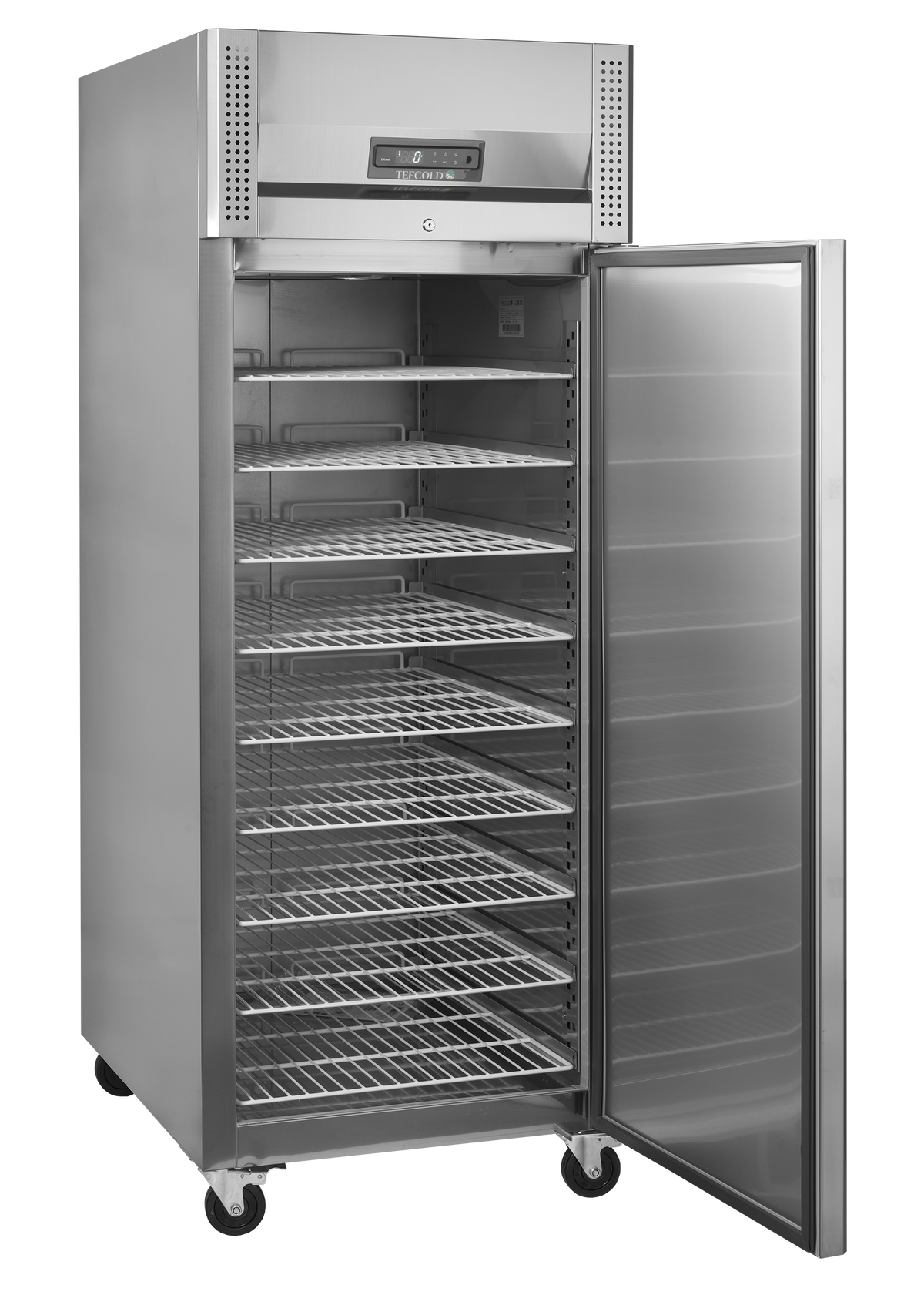 Gewerbegefrierschrank – 1 Tür – 737 L – 740×990×2090 mm – SS 304 – 9 Tragroste - Innenansicht