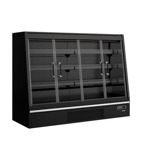 Wandkühlregal – 540 L – 1955×740×1500 mm – Schwarz RAL9005 – Danfoss-Steuerung - Produktansicht