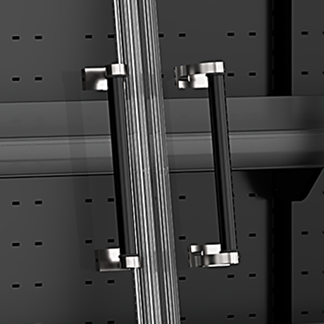 Wandkühlregal – 540 L – 1955×740×1500 mm – Schwarz RAL9005 – Danfoss-Steuerung - Detail