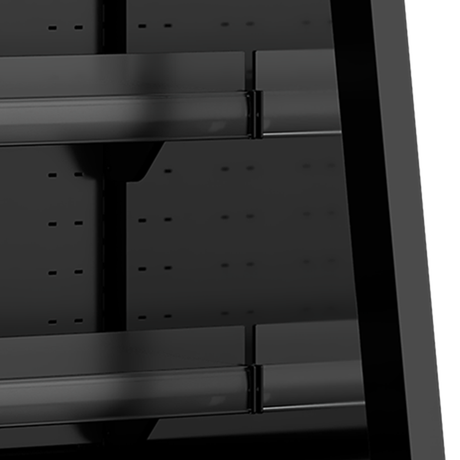 Wandkühlregal – 720 L – 2580×740×1500 mm – Schwarz RAL9005 – Danfoss-Steuerung - Detail