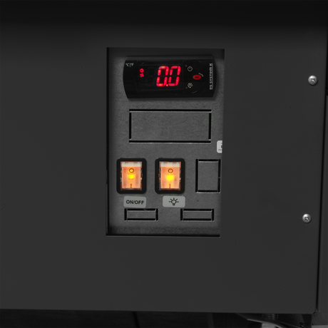 Bedienkühltheke – 305 L – 1298×1130×1190 mm – Schwarz RAL9005 - Detail