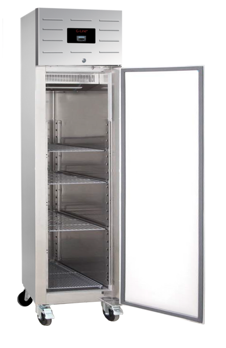 Gewerbegefrierschrank – 228 L – 484×745×2100 mm – SS 201 – 3 Tragroste - Innenansicht