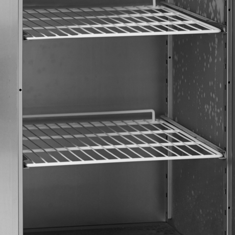 Gewerbegefrierschrank – 228 L – 484×745×2100 mm – SS 201 – 3 Tragroste - Detail