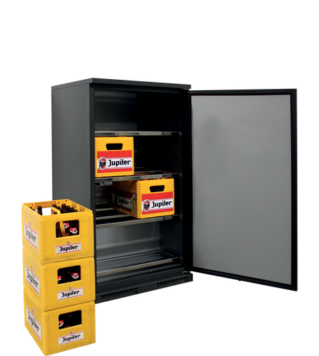 Fasskühler – 1 Tür – 424 L – 745×745×1340 mm – Anthrazit RAL 7021 - Weitere Ansicht